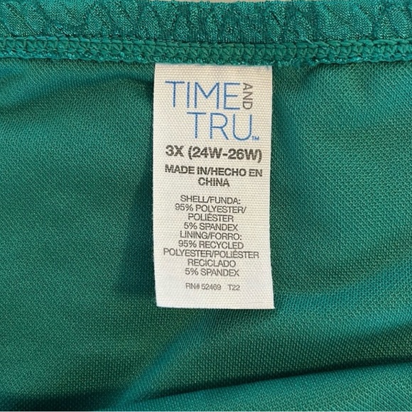 TIME & TRU Women’s Lattice Plus Side Bikini Swim Bottom Size 3X 
(24W-26W) Green - Picture 11 of 12
